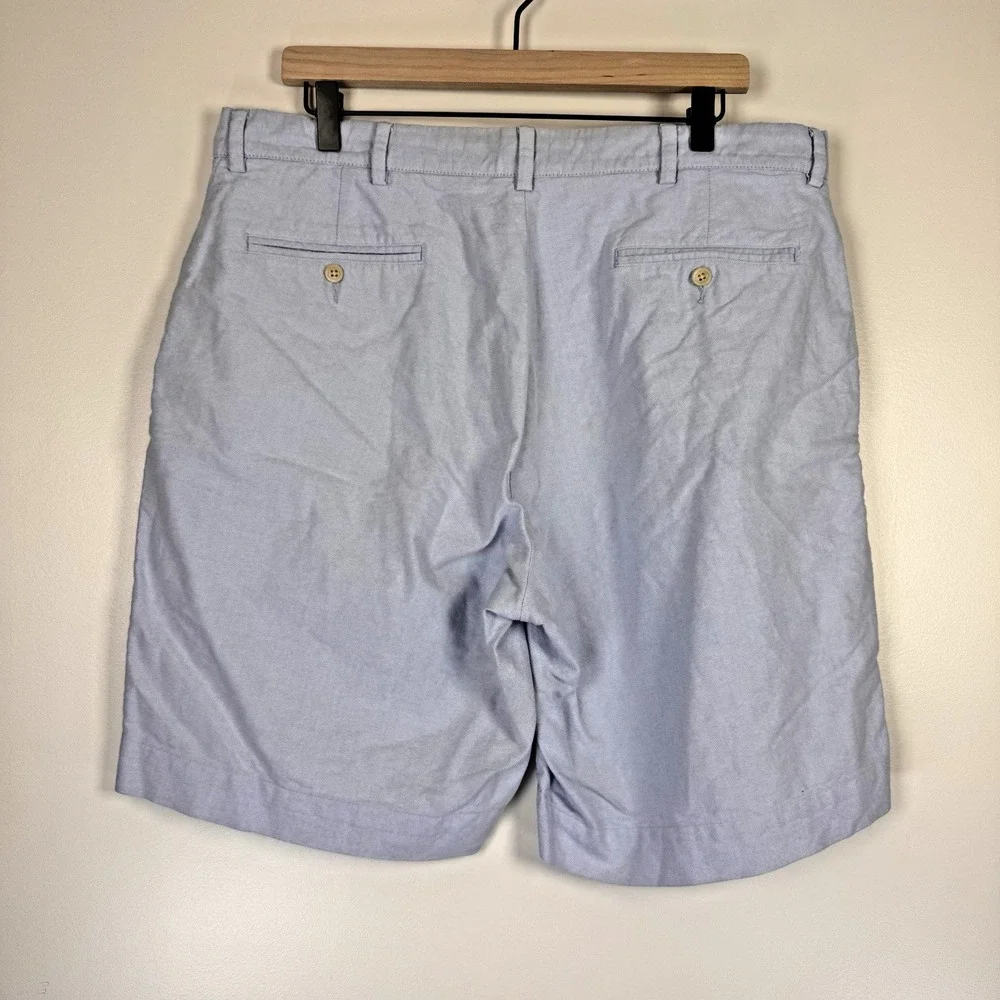 Polo Ralph Lauren Men's 36 Blue Birds Eye Chino Flat Front‎ Shorts 9.5'' Inseam